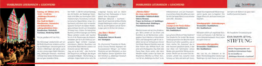 Grafik 31. Baden Württembergische Literaturtage in Waiblingen